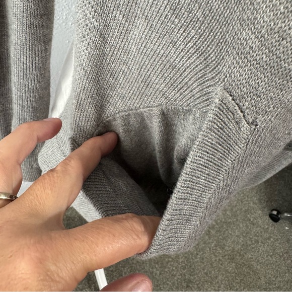 Lululemon grey button front cardigan mix media - Picture 3 of 8